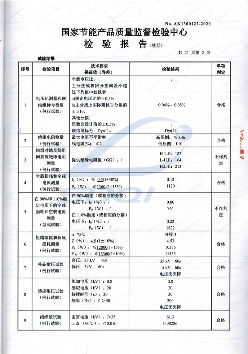 高低压试验报告-S11-1250徽县徽县徽县油浸式变压器-2.jpg